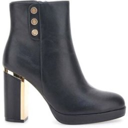 Stivaletti Neri con Dettagli Dorati e Tacco Alto Le Havre Paris RQ23WT8 39