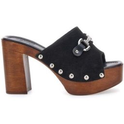 Zoccoli Neri con Morsetto Vera Pelle Pittarello Love 35011P 38
