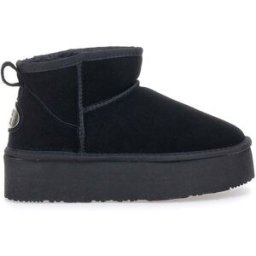 Stivaletti Neri con Pelo e Tomaia in Pelle MON DIEU WD5002SA 39