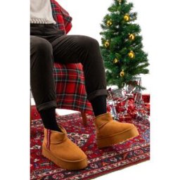 Stivaletti Camel Con Pelo e Flatform ME&ME 002 38