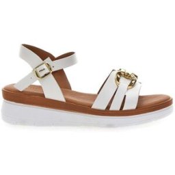 Sandali Bianchi Con Dettagli Oro Prima Riga 247402 38