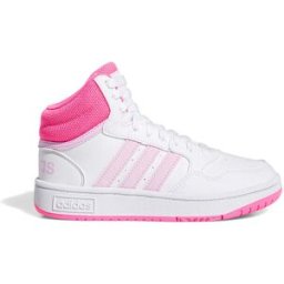 Sneakers bianca e rosa con lacci Adidas Hoops 3.0 mid K 38⅔