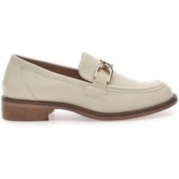 Mocassini Beige da Donna Con Morsetto Dorato Le Havre Paris 1133 37