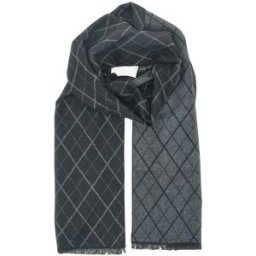 GMV Sciarpa Nero e Grigio Double Face Gianmarco Venturi 61027 --