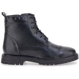 Anfibi Neri in vera pelle con borchie Prima Riga 503 36