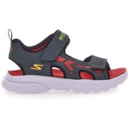 Sandali Neri e Rossi In Tessuto Skechers Razor Splash Aqua Buddies 32