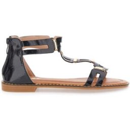 Sandali Neri Con Suola Flat The First 19467 39