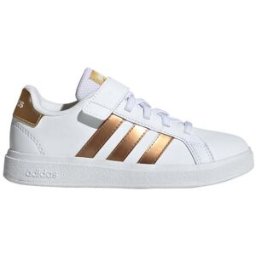 Sneakers Bianche Con Strappo in Velcro Adidas Grand Court 2 El K 33