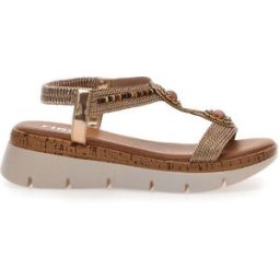 Sandali Marroni Con Applicazioni e Perline The First 60785 37