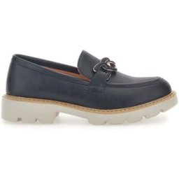 Mocassino Nero con Catenella e Suola Carrarmato Le Havre Paris 602915 38
