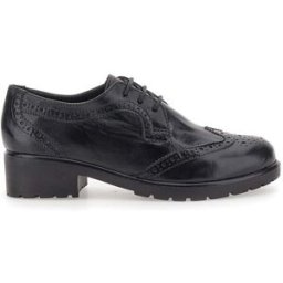 Scarpe Stringate Nere Ecofriendly in Vera Pelle con Lavorazione Prima Riga 707 37