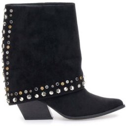 Stivaletti Neri Texani con Borchie Decorative THE FIRST 504 36