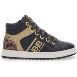 Sneakers Mid-Cut Nere e Oro Laura Biagiotti 8706 34