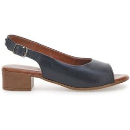 Sandali Flat Neri In Vera Pelle Con Tacco 4 Cm Pittarello Look 243065 37