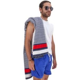 Costume Boxer Mare Blu da Uomo Con Tasche Aqu77 003 S