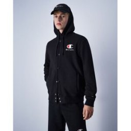 Champion Felpa Tipo Bomber Bottoni A Pressione Nero Uomo S