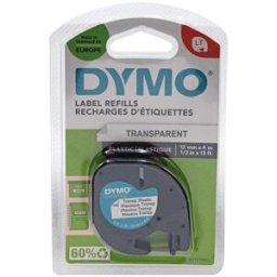 Elcart NASTRO DYMO LETRATAG TRASPARENTE 12 mm LUNGHEZZA NASTRO 4 m ADESIVO