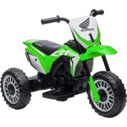 Homcom Moto Elettrica per Bambini Licenza Honda CRF450RL a 3 Ruote per Età 18-36 Mesi Verde Sicura e Divertente Aosom