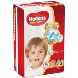 KIMBERLY CLARK ITALIA Huggies Ultra Comfort Base Pannolini Taglia 5 (11-25Kg) 16 pezzi