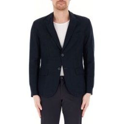 Armani Exchange Giacca misto lino BLU NOTTE 38