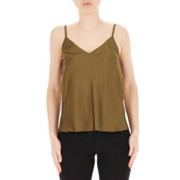 RINASCIMENTO Top scollo V VERDE OLIVA XL