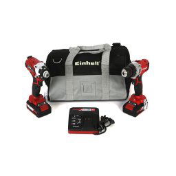 Trade Shop - Kit Trapano E Avvitatore A Batteria Da 18v Einhell Te-tk18li3ah Ioni Di Litio -