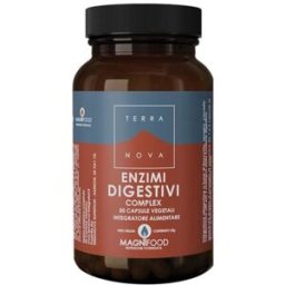 FORLIVE Srl Enzimi Digestivi Complex - Terranova - 50 capsule vegetali - Integratore alimentare a base di enzimi digestivi