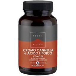 FORLIVE Srl Cromo, Cannella e Acido Lipoico Complex - Terranova - 50 capsule vegetali - Integratore alimentare che aiuta mantenere corretti i livelli di glucosio nel sangue