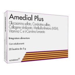 Amedial Plus Integratore per Ossa Cartilagini Collagene 20 bustine