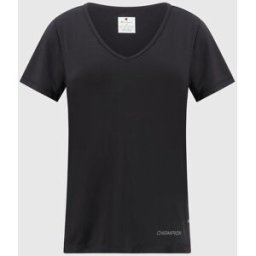 Champion T-Shirt Con Scollo a V C-Tech Nero Donna L