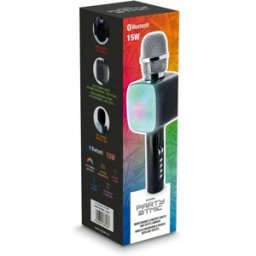 Microfono Bluetooth Karaoke Bigben Con Speaker Ed Eeffetti Luminosi Nero