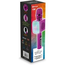 Microfono Bluetooth Karaoke Bigben Con Speaker Ed Eeffetti Luminosi Rosa