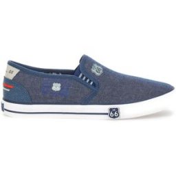 Mocassini Blu con Tomaia in Tessuto ROUTE 66 41