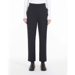 Max Mara Pantaloni blu slim in jersey tecnico stretch con elastico inserito in vita