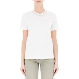 SEMICOUTURE T-shirt con strass BIANCO S