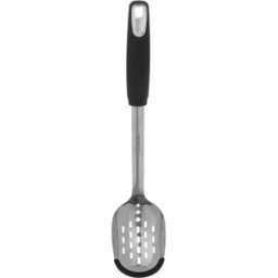 KASANOVA Cucchiaione forato acciaio inox nero con bordo silicone