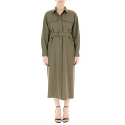WEEKEND MAX MARA Chemisier con cintura VERDE MILITARE 42