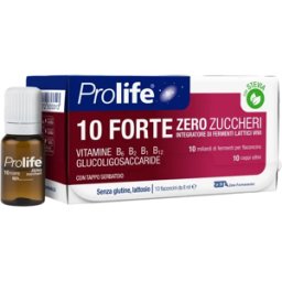 ZETA FARMACEUTICI SpA Prolife 10 Forte Zero Zuccheri - Integratore a base di fermenti lattici vivi - 10 flaconcini