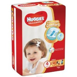 PERFETTI KIMBERLY Huggies Ultra Comfort Base Pannolini Taglia 4 (7-18Kg) 18 pezzi