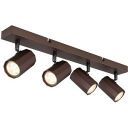 Tecnomat BARRA GLOBO JAMES 4xGU10 FINO 25W METALLO BRONZO SATINATO ORIENTABILE