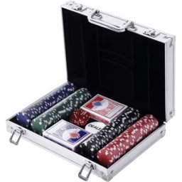 Homcom Set Poker Professionale Valigetta in Alluminio, 200 Fiches, 2 Mazzi, Ideale per Texas Hold'em/Blackjack Aosom