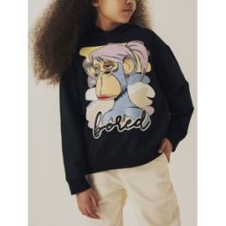 NAME IT FELPA HOODIE DISA BORED GRAPHIC RAGAZZA 116