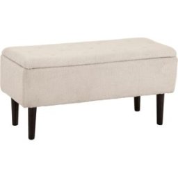 Homcom Panca Fondoletto con Vano Contenitore da 47L e Rivestimento Bouclé, 95x38x45 cm, Beige Aosom