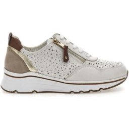 Sneakers Bianche con Tomaia in Pelle Traforata PRIMA RIGA 21464GLAM 39