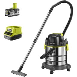 Ryobi R18WDV-0 - Bidone aspiratutto a batteria per solidi e liquidi - 18V - 4Ah - bidone 18 lt