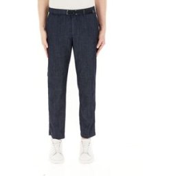 White Sand Pantalone in cotone BLU SCURO 50