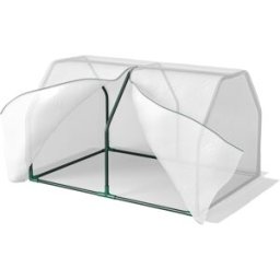 Outsunny Serra da Balcone in Plastica PE e Acciaio con Chiusura a Zip, 99x71x60 cm, Bianco Trasparente Aosom