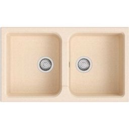 Cmspa LAVELLO COLORADO 86x50 cm IN QUARZO AVENA 2 VASCHE