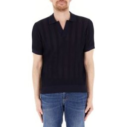 PAOLO PECORA Polo in maglia BLU NOTTE XL