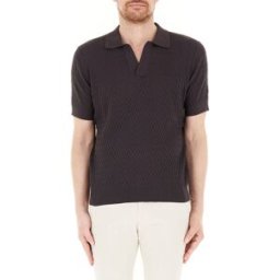 PAOLO PECORA Polo in maglia TESTA DI MORO XXL